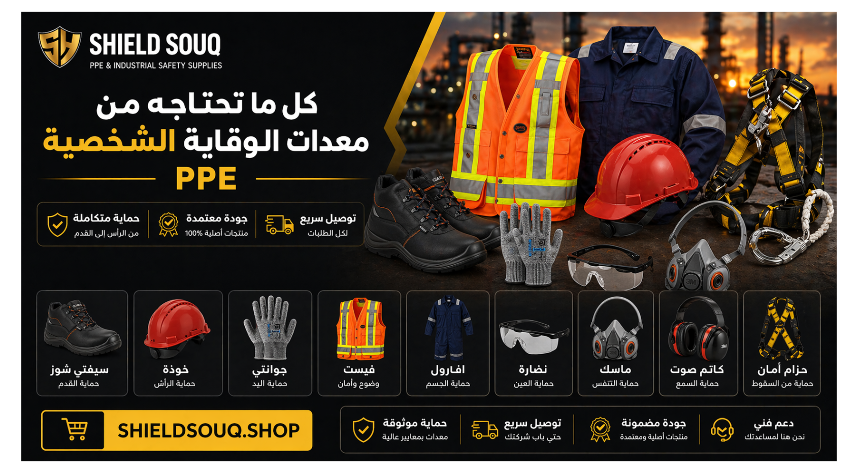 PPE Egypt | Certified Personal Protective Equipment | Shield Souq