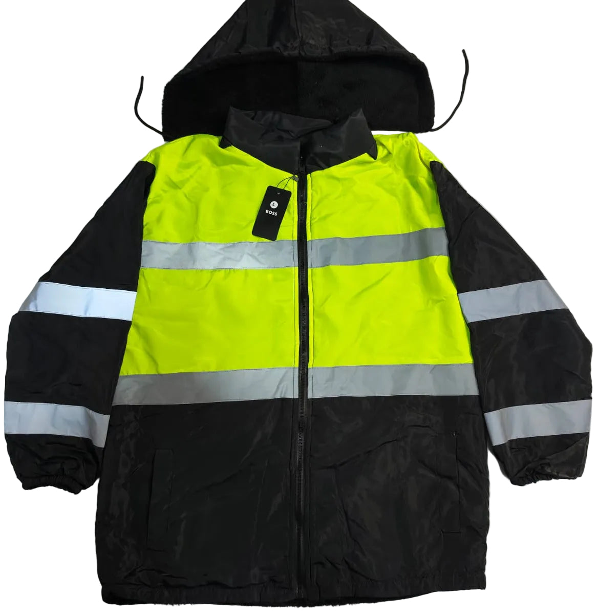 جاكيت Boss لموني مبطن فرو | Jacket-Boss-FurLined-Lemon
