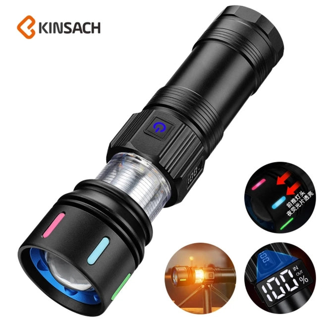 Long Range Rechargeable Laser Led - Multifunctional Flashlight