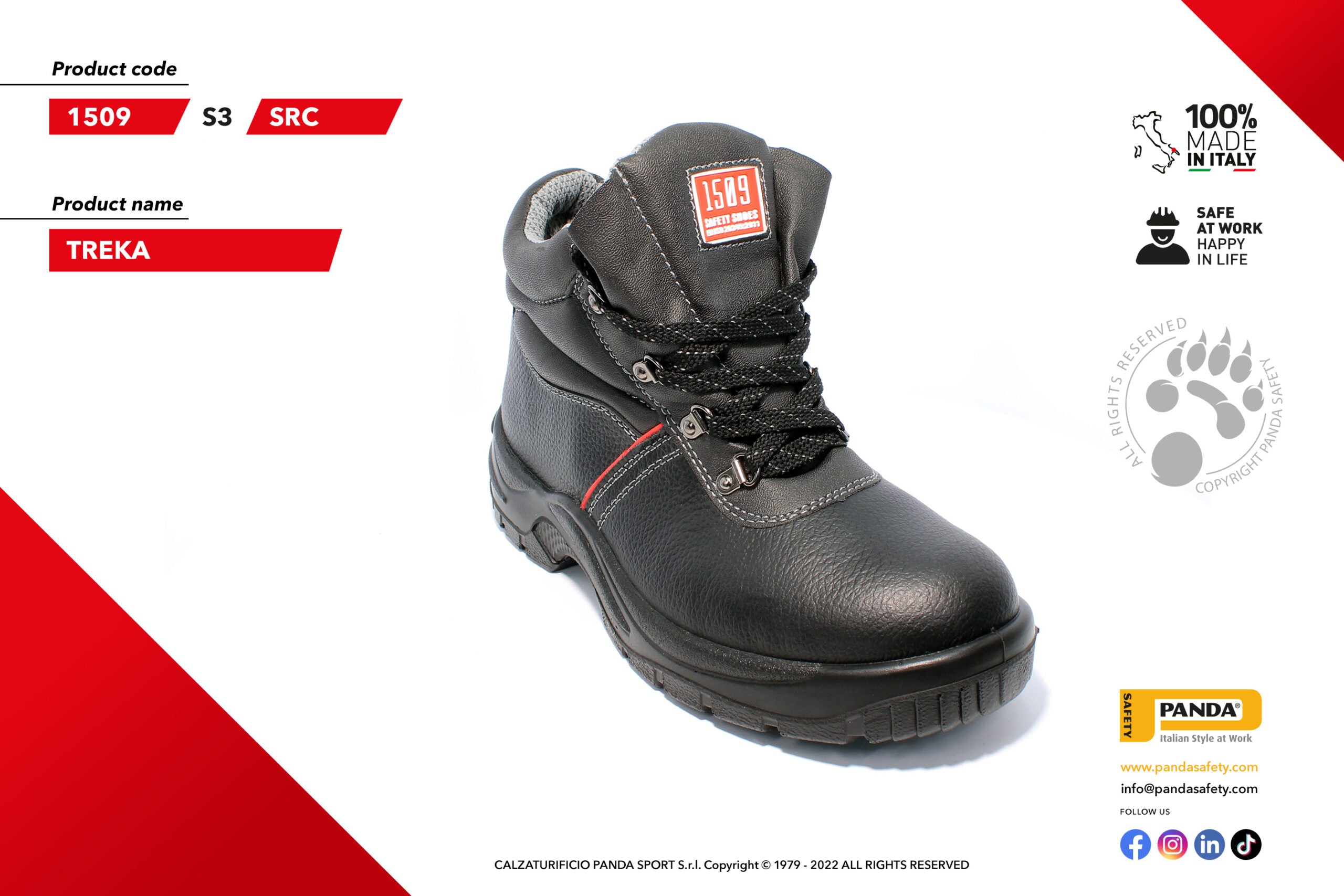 Panda Safety Half Boots - Model Treka 1509 S3
