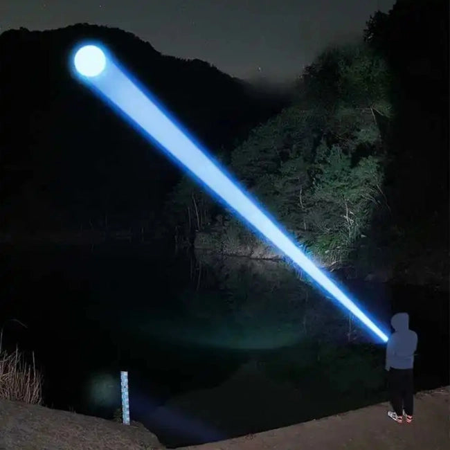 Long Range Rechargeable Laser Led - Multifunctional Flashlight