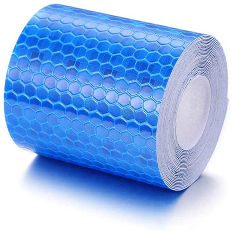 شريط عش النحل أبيض × أزرق | Honeycomb Reflective Tape White × Blue