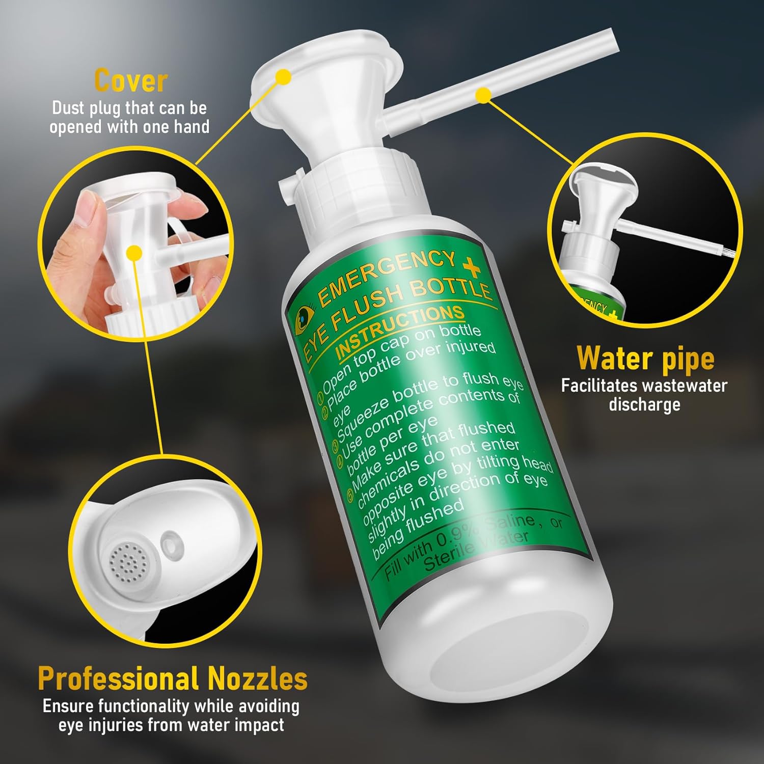 Emergency Eye Wash Station (Eye Flush Bottle Kit)