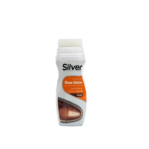 Silver Brown Instant Shoe Shine Liquid 75ml