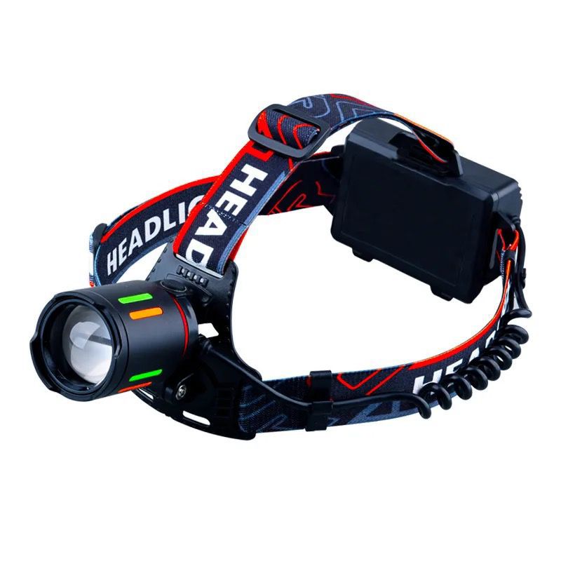 W668 Rechargeable Zoom Headlight with Type-C Charging and USB Output