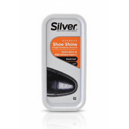 Silver Express Shoe Shine Sponge (Black) - High Density Foam for Instant Leather Gloss