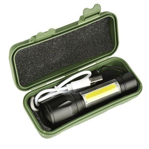 185-54 Dual Lights USB Rechargeable Flashlight