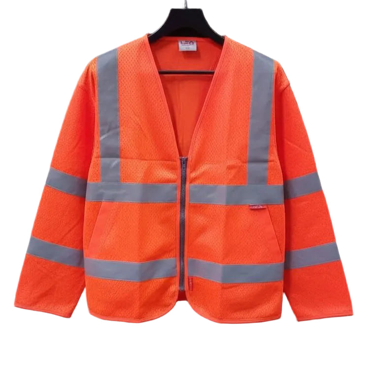 Reflective Vest Leo Winter | فيست عاكس شتوي برتقالي 4 عاكس