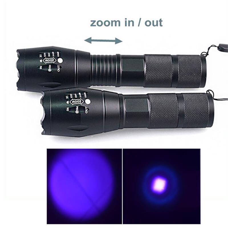 ULTRAFIRE Rechargeable UV Flashlight for Counterfeit Detection