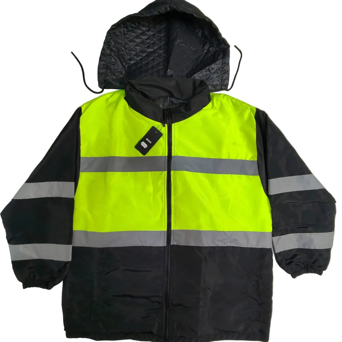 جاكيت سيفتي عاكس مبطن ساليه - بوس | Hi-Vis Quilted-Lined Safety Jacket - Boss