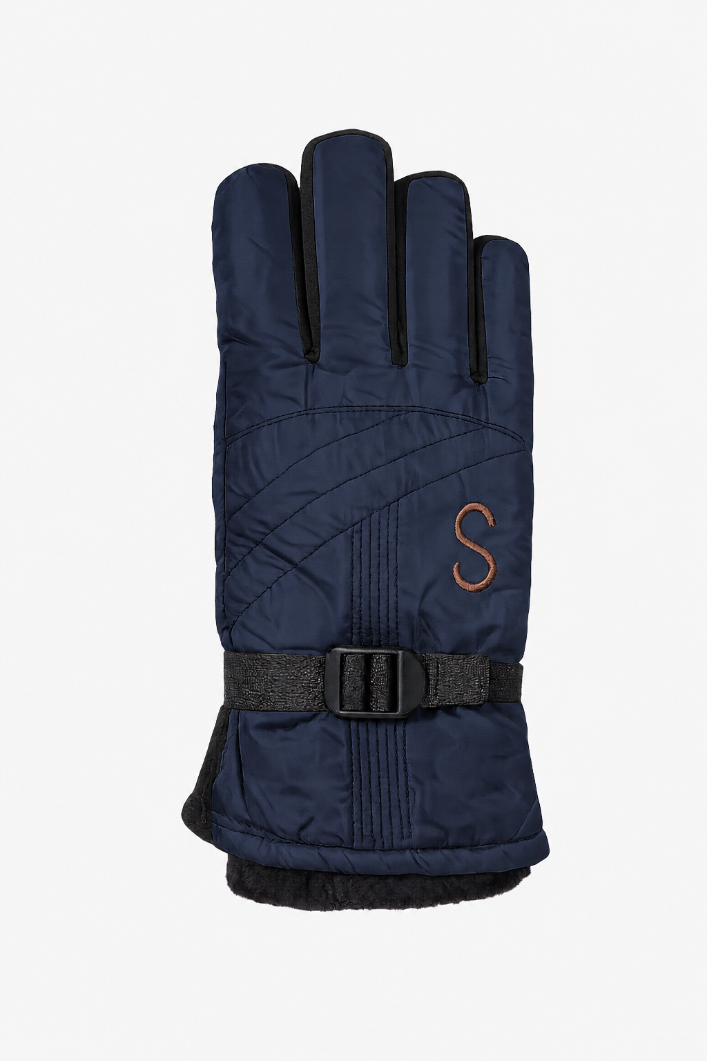 Insulated Leather Winter Safety Gloves | Full Finger Cold Weather Work Gloves Blue