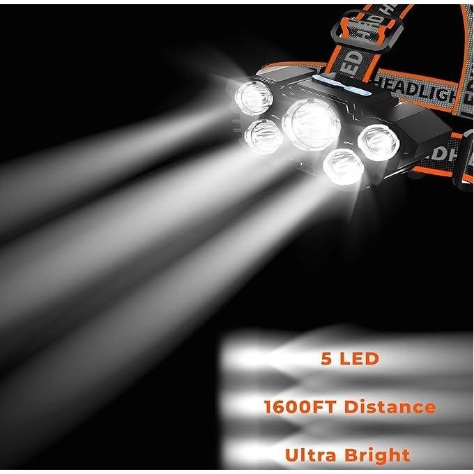 L-T21 Rechargeable 5 LED Headlamp