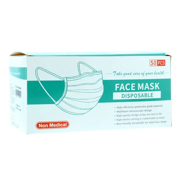 Disposable Face Masks - 50 Pack