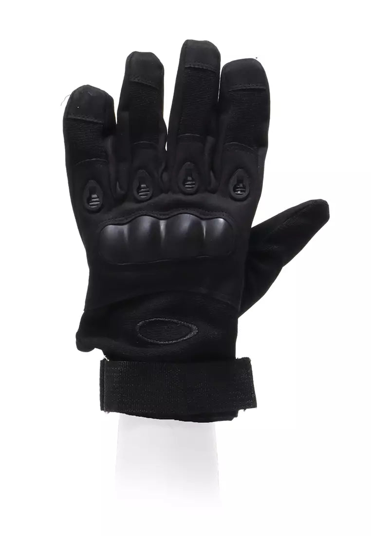 Black Tactical Gloves - Full Finger with Knuckle Protection