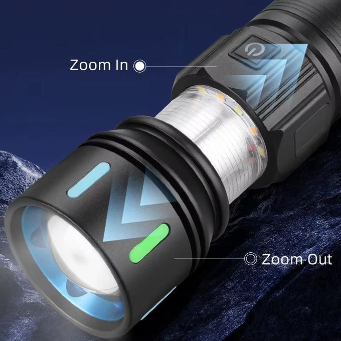 Long Range Rechargeable Laser Led - Multifunctional Flashlight
