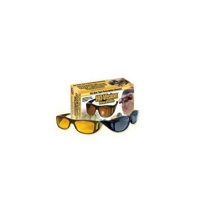 HD Vision Day & Night Driving Glasses - Wraparound Fit-Over Sunglasses