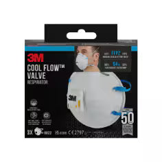 3M™ Cool Flow™ Particulate Respirator 8822, FFP2,Valved