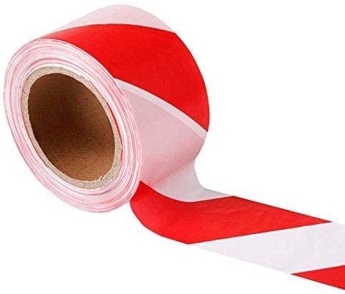 warning tape Red and white