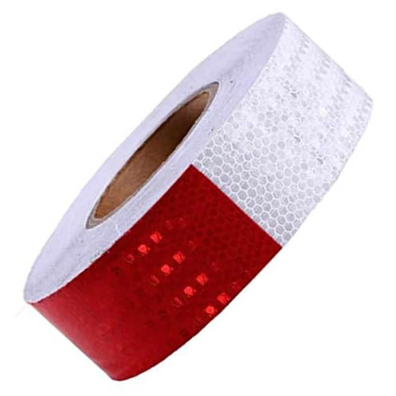 شريط عش النحل أبيض × أحمر | Honeycomb Reflective Tape White x Red