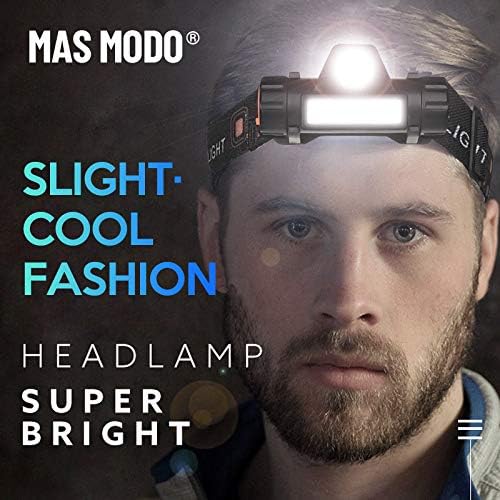 Rechargeable LED Headlamp Model 101 COB + Spotlight Magnetic Waterproof IP67 | كشاف رأس شحن موديل 101