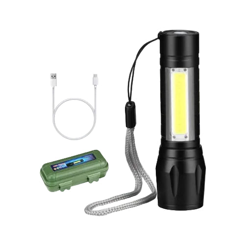 185-54 Dual Lights USB Rechargeable Flashlight