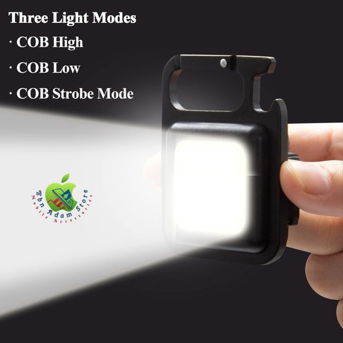 Mini COB USB Rechargeable Keychain Light