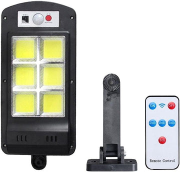 Solar LED Wall Light – 6 LED Panels Motion Sensor & Remote Control