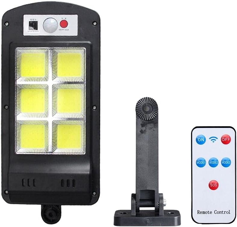 Solar LED Wall Light – 6 LED Panels Motion Sensor & Remote Control