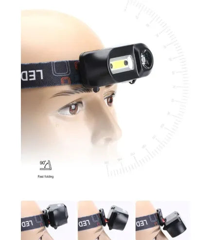 KX-1804A Mini COB USB Rechargeable LED Headlamp