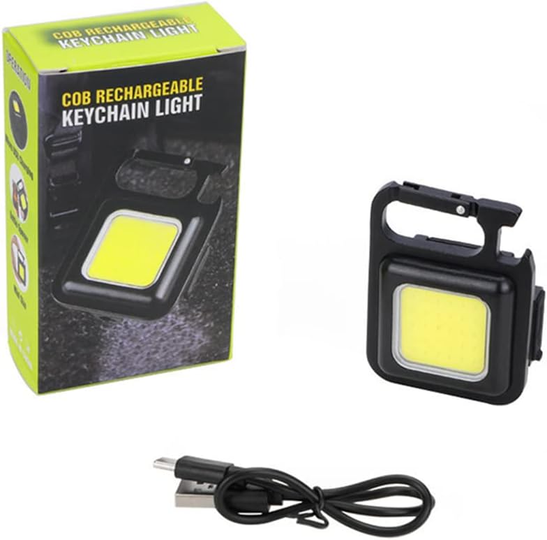 Mini COB USB Rechargeable Keychain Light