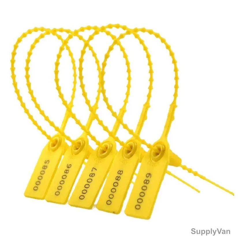 سيل بلاستيك أصفر لطفايات الحريق | Yellow Plastic Tamper Seal for Fire Extinguishers