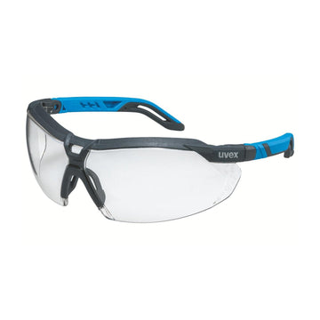 نظارة سيفتي يوفكس آي فايف عدسة شفافة دراع رمادي أزرق 9183265 | SafetyGlasses-Uvex-i5-9183265-Clear