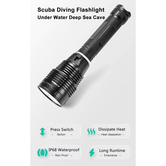 P70 Professional Rechargeable Diving Flashlight