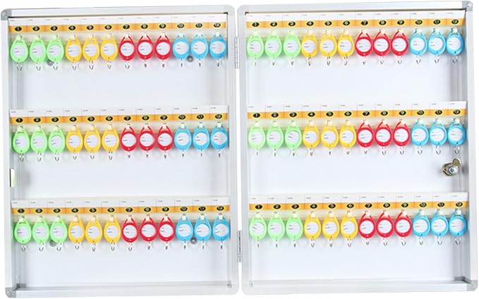 Metal Key Storage Box with 48 Key Chains