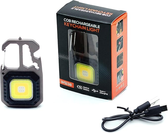 W5138 Rechargeable Mini COB Keychain Work Light