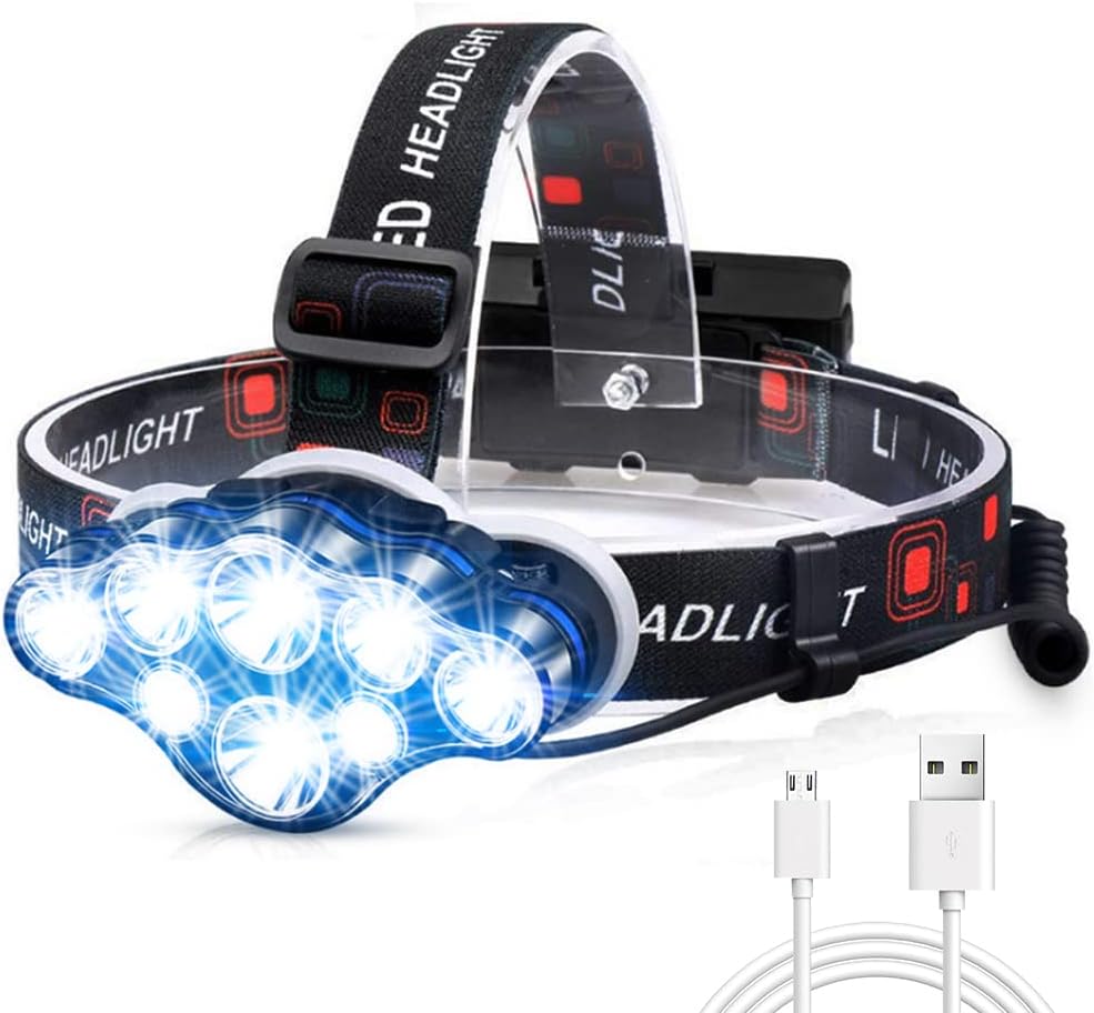 2606 Rechargeable 8 LED Headlamp