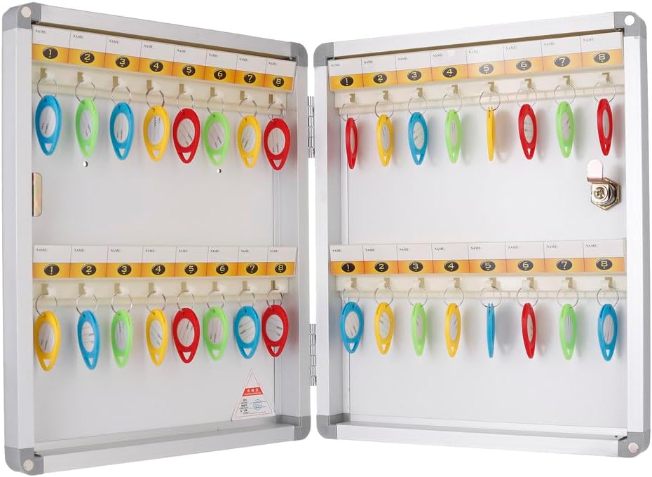 Metal Key Storage Box with 120 Key Chains