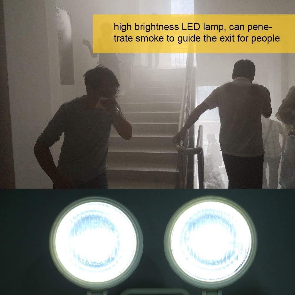 مصباح طوارئ LED أوتوماتيكي مزدوج الرأس، مصباح طوارئ للحريق