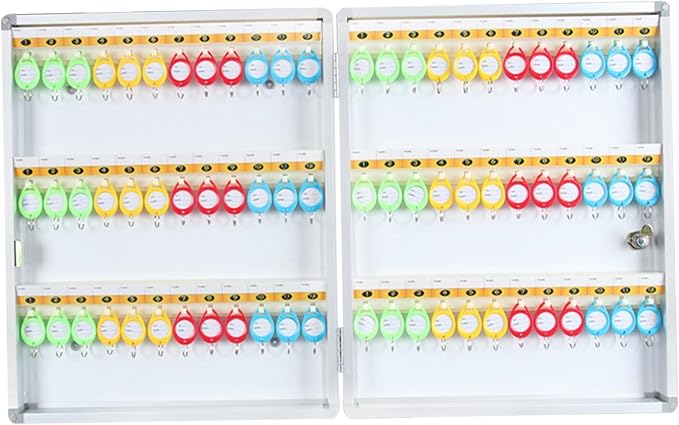 Metal Key Storage Box with 96 Key Chains