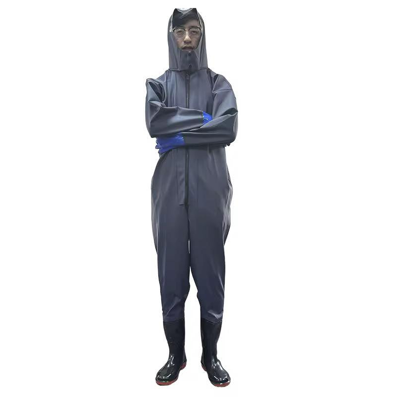 PVC Chemical Resistant Protective Coverall Suit | بدلة حماية كيميائية PVC