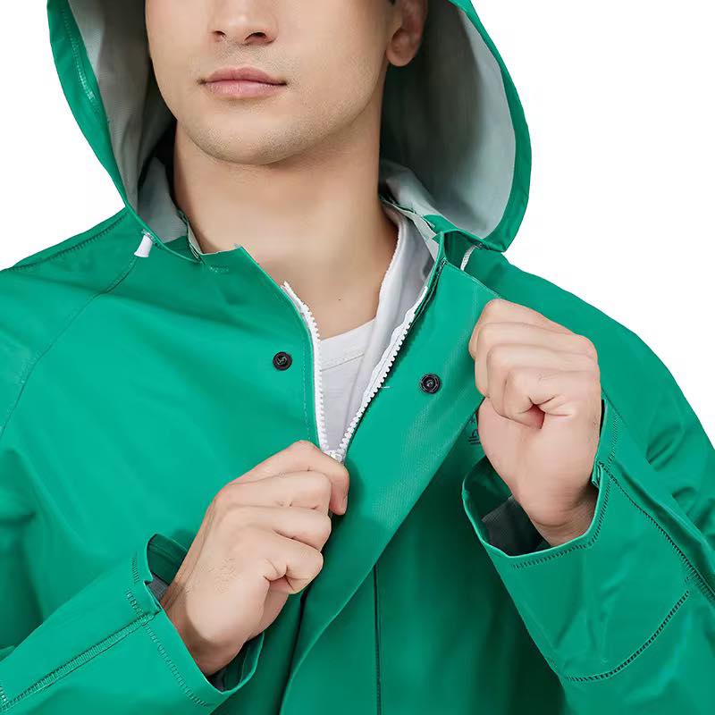 PVC Waterproof Rain Coverall Suit with Hood | بدلة مطر مقاومة للمياه PVC بغطاء رأس