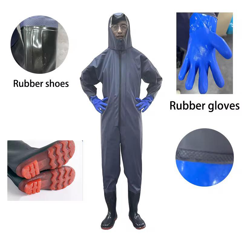 PVC Chemical Resistant Protective Coverall Suit | بدلة حماية كيميائية PVC