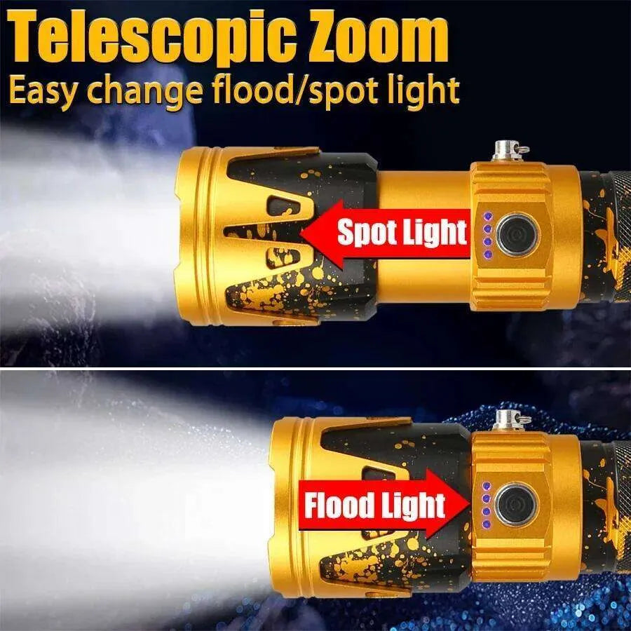 185-63 High Power Rechargeable Zoom Flashlight with Ignition Function