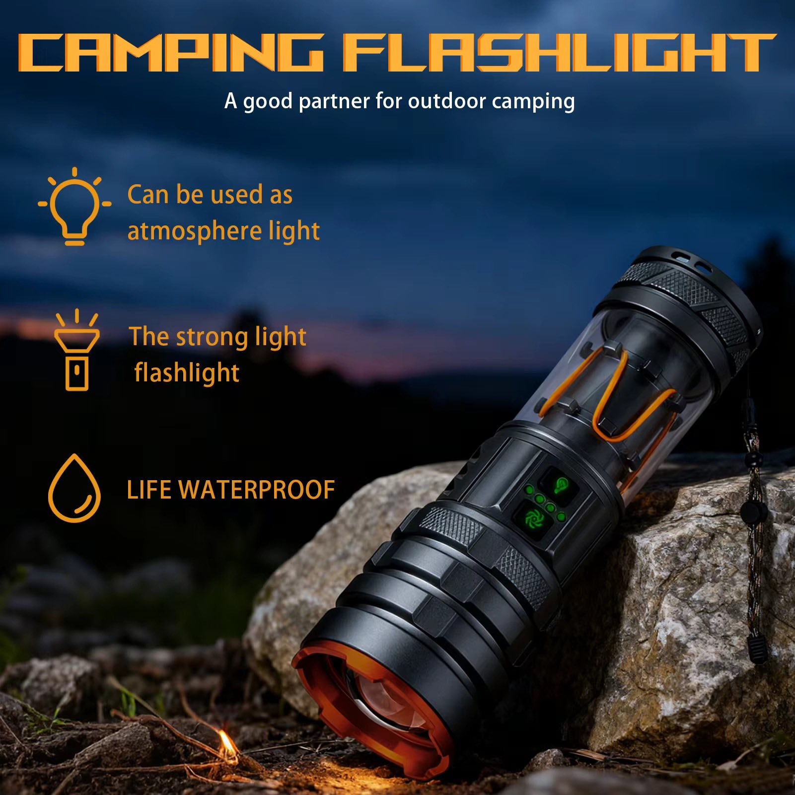 LT-5100 Outdoor Camping Ambient Rechargeable Flashlight