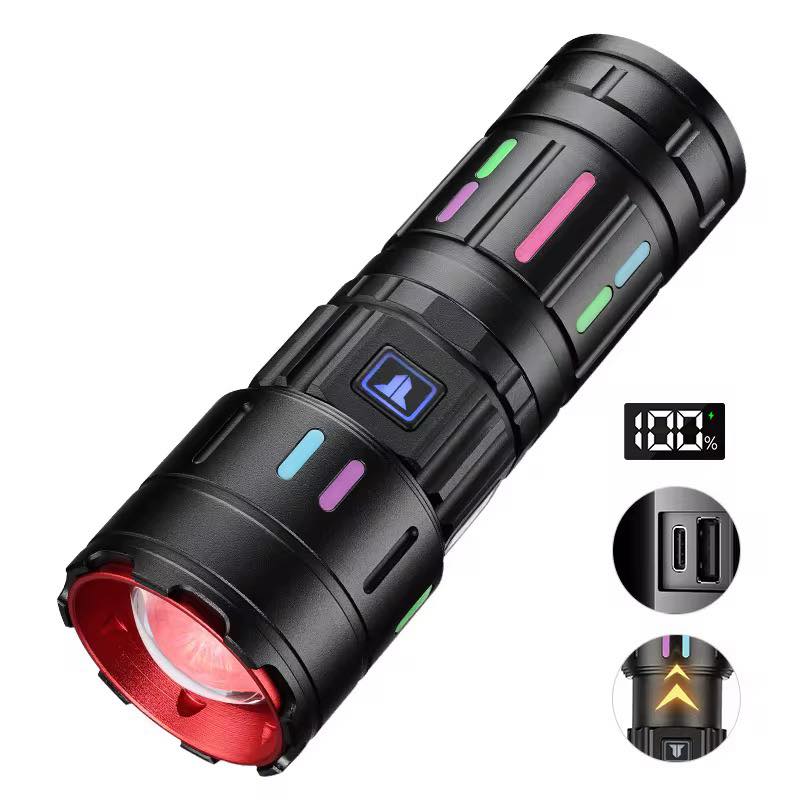 HR-10 Multifunctional Rechargeable LED Flashlight