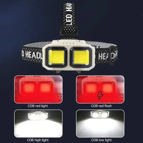 HX-816S Rechargeable LED Headlamp with Motion Sensor | كشاف رأس ليد قابل للشحن بحساس حركة HX-816S