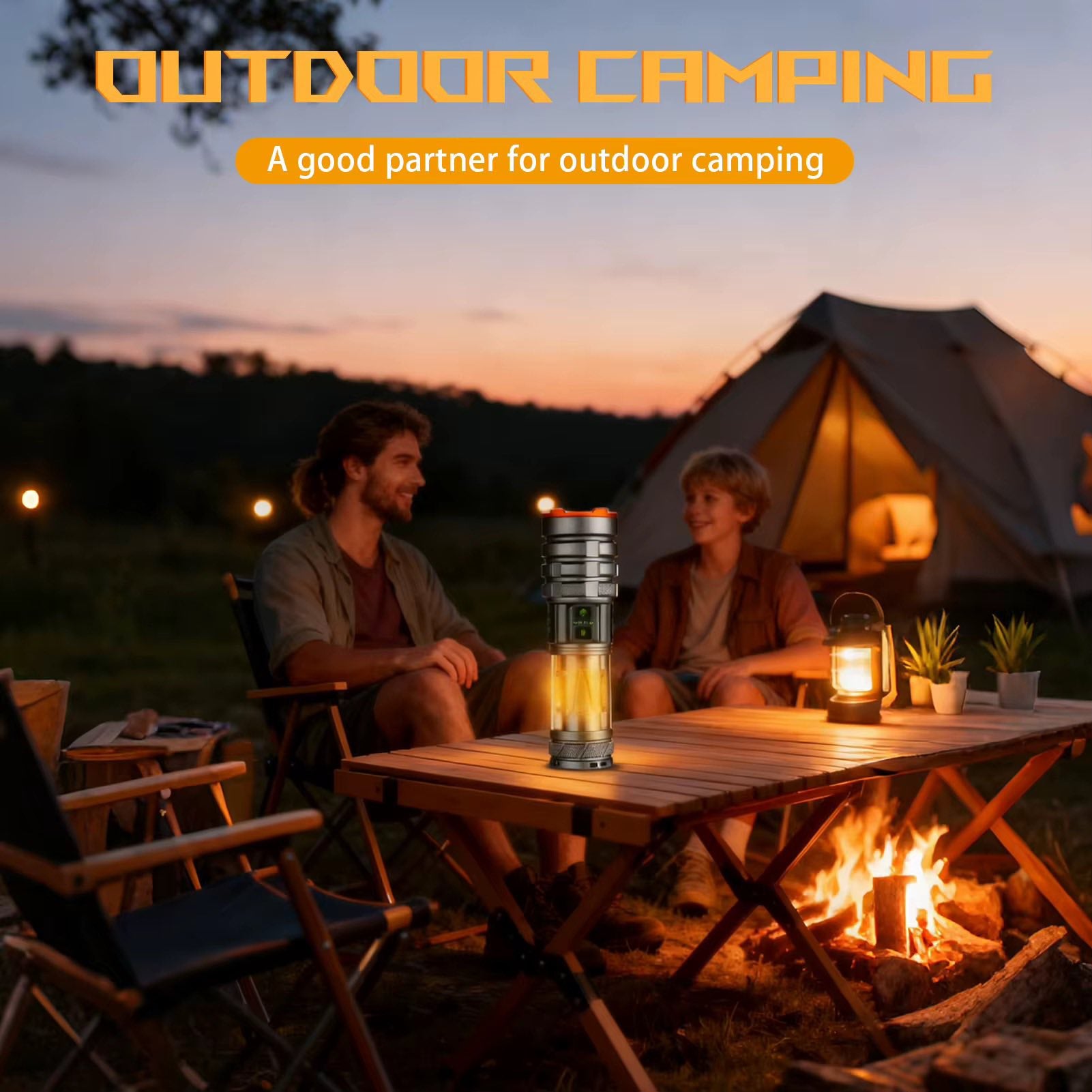 LT-5100 Outdoor Camping Ambient Rechargeable Flashlight