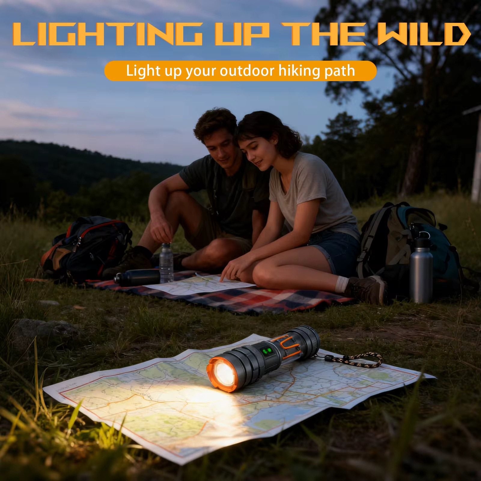 LT-5100 Outdoor Camping Ambient Rechargeable Flashlight