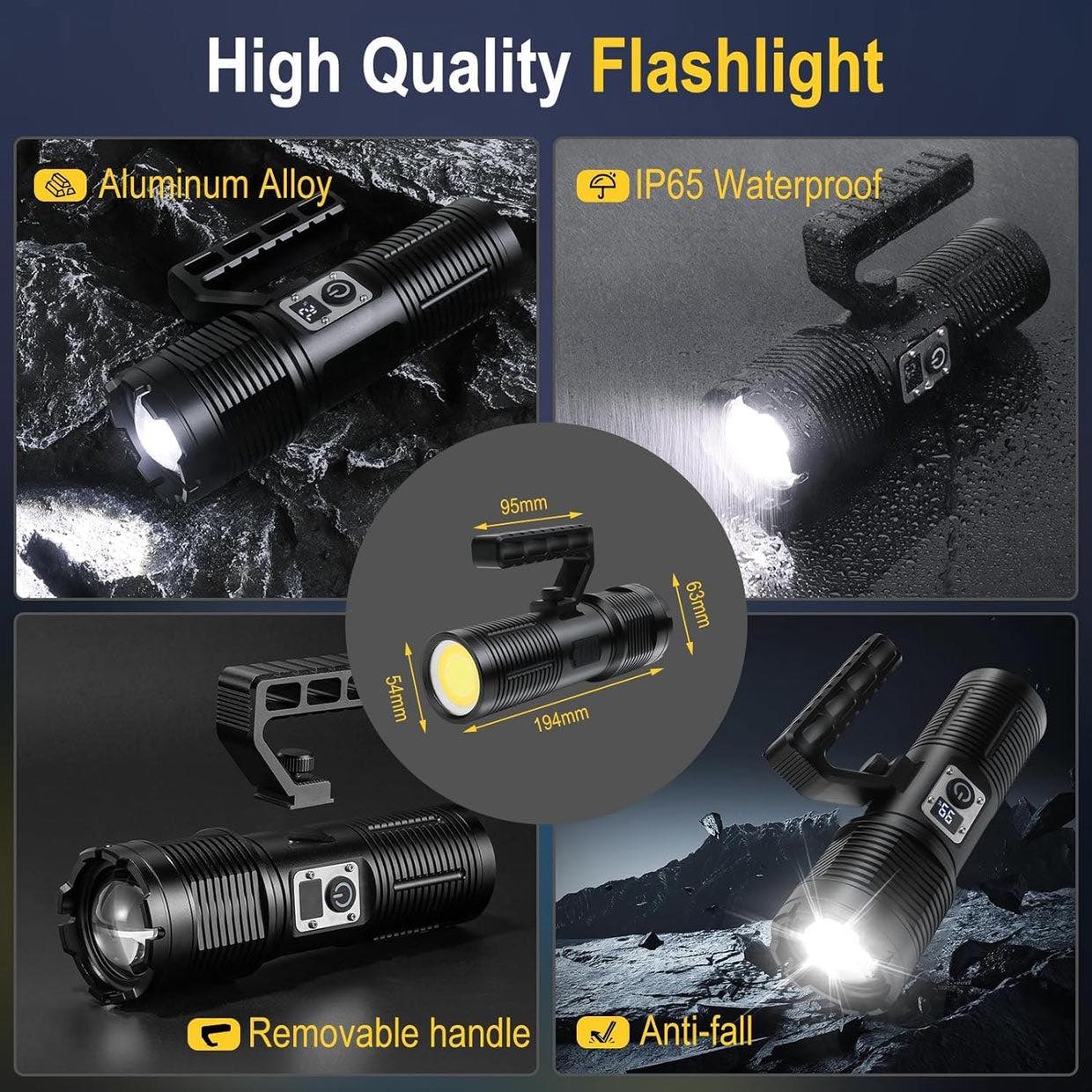 H-2303 Multifunctional Rechargeable Searchlight with COB Light