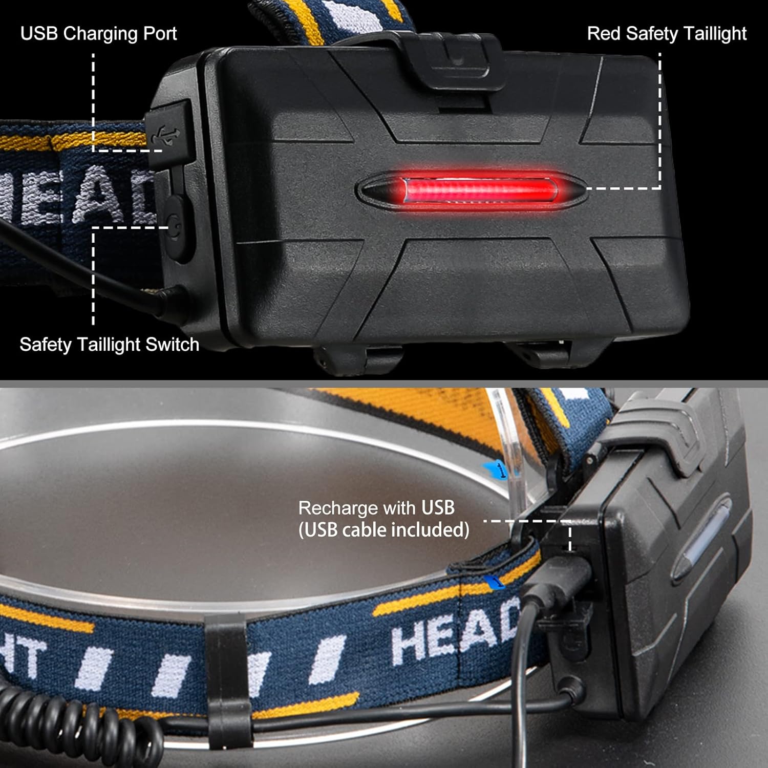 2606 Rechargeable 8 LED Headlamp